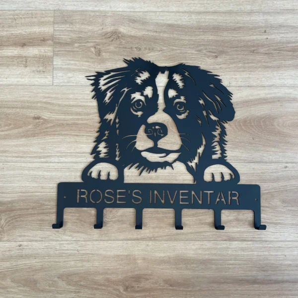 Futterbar und Garderobe Australian Shepherd – Bild 5