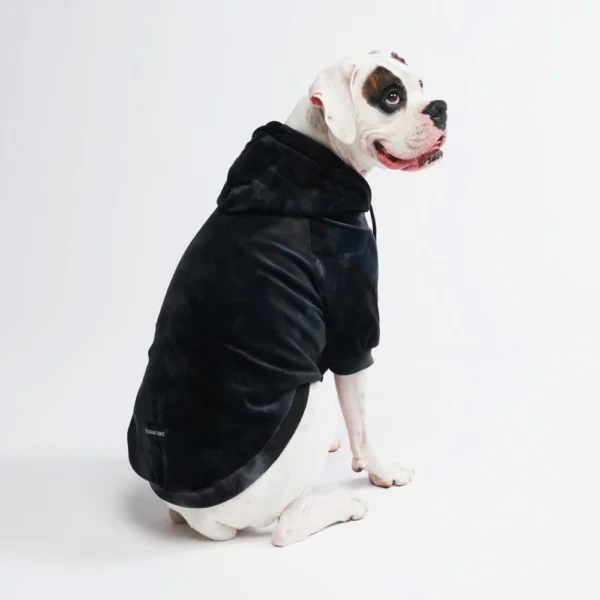 Samtiger Hunde Hoodie - Obsidianschwarz