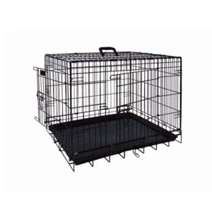 Hunde transportkäfig, schwarz Faltbar.