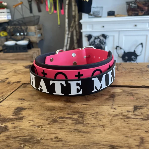 I hate men Biothane Halsband