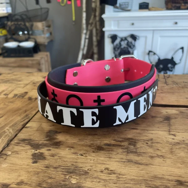 I hate men Biothane Halsband – Bild 4