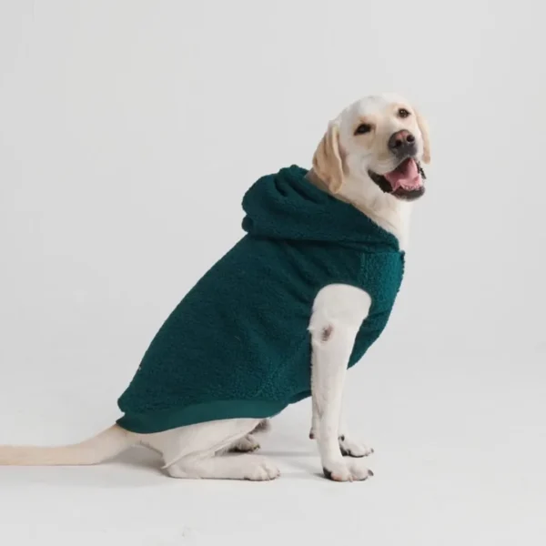 Teddy Sherpa Hundejacke - Tannengrün