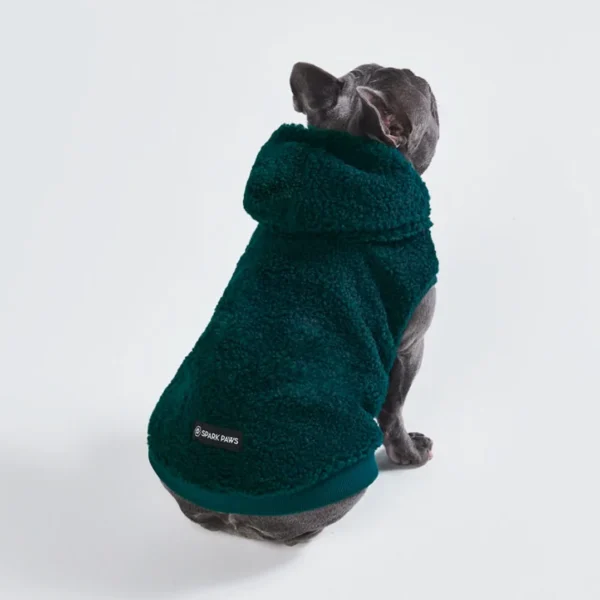 Teddy Sherpa Hundejacke - Tannengrün – Bild 2